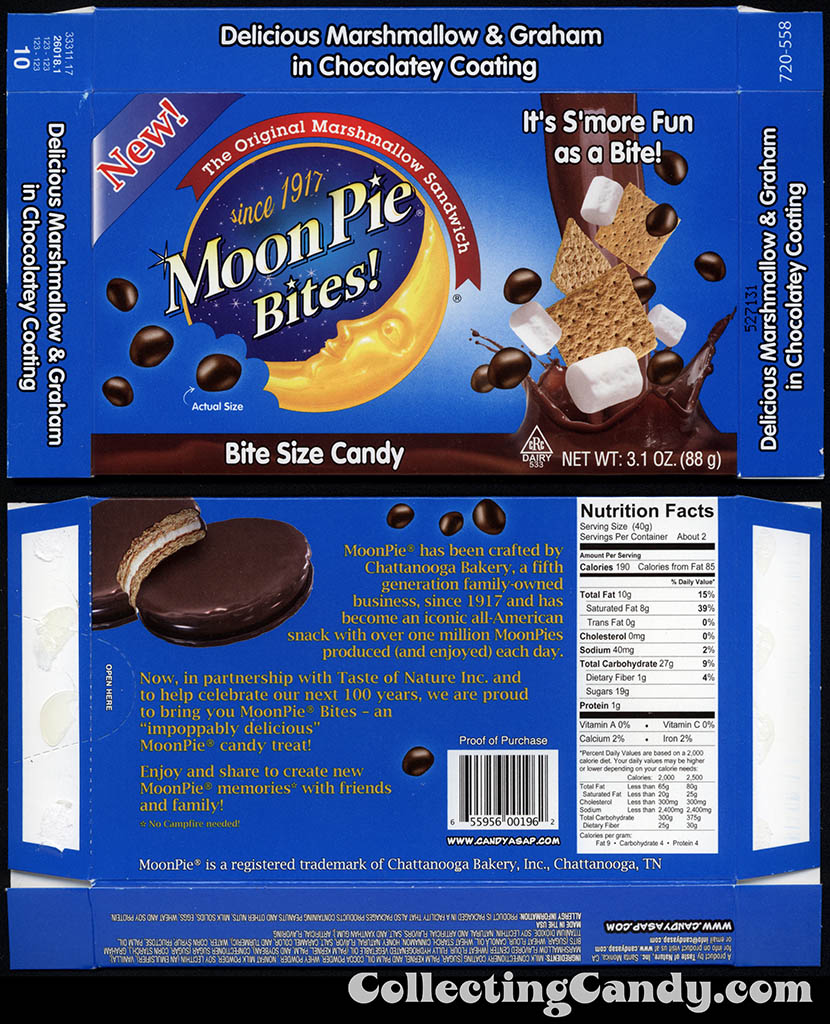 Taste of Nature - CandyASAP - Moon Pie Bites - New - 3.1 oz candy box - Summer 2015