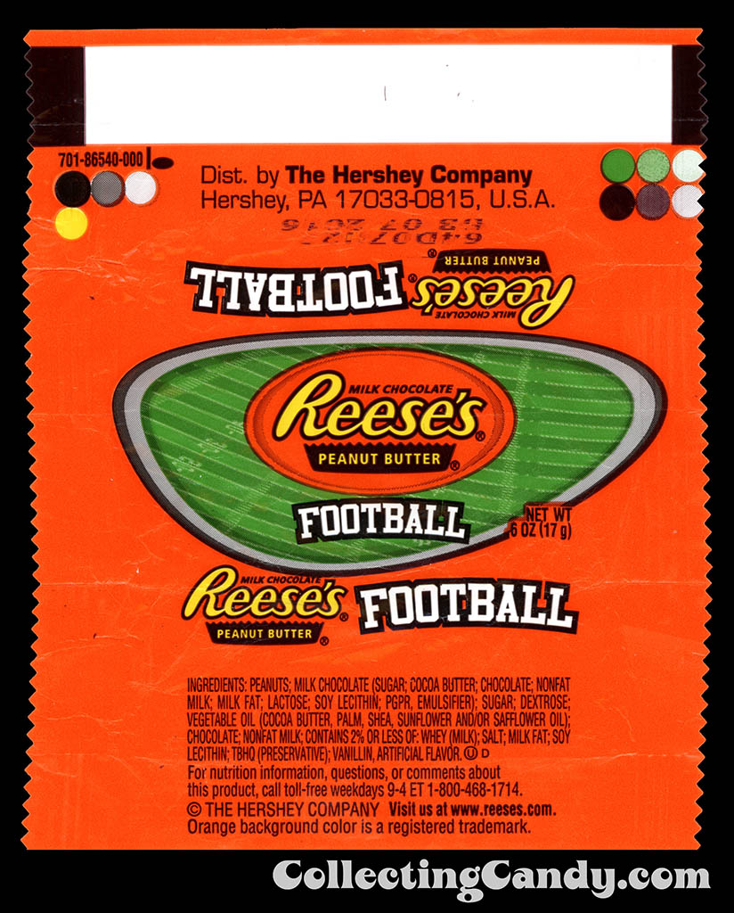 Hershey's - Reese's Peanut Butter Football - .6oz fun-size individual wrapper - January 2016
