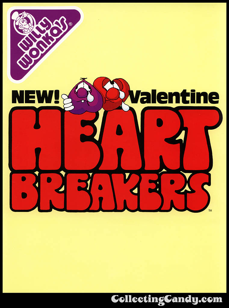 Sunmark - Willy Wonka's - Heartbreakers - NEW - Valentine's candy promotional sales brochure - page 1 of 4 - 1983