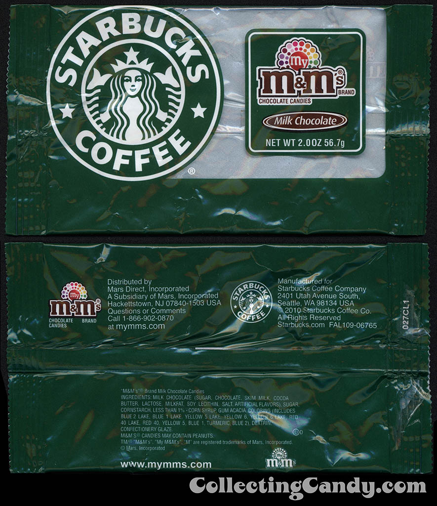 CC_Mars Direct - Starbucks Coffee branded My M&M's - Chocolate - 2oz candy package wrapper mockup - 2010