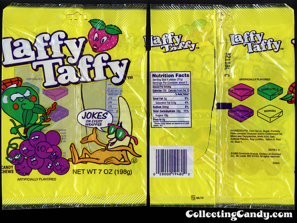 Concorde Brands - Laffy Taffy Assorted - 7oz multi-pack candy package - 1993