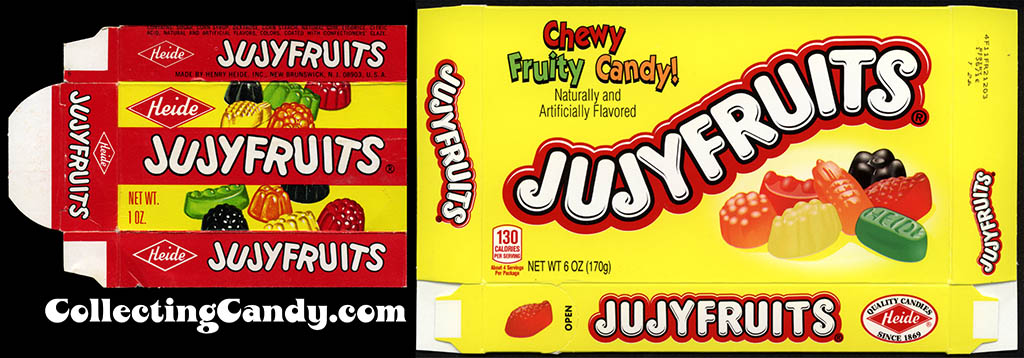 Heide Jujyfruits from the 1970's and today.
