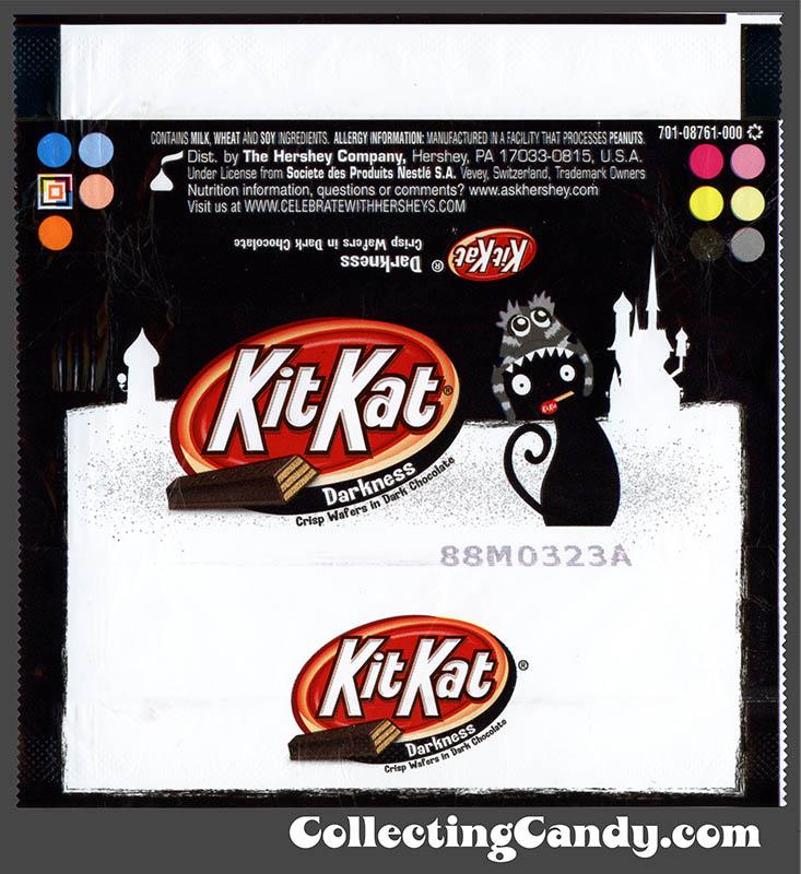 Hershey - KitKat Darkness - Halloween snack size individual wrapper - October 2016