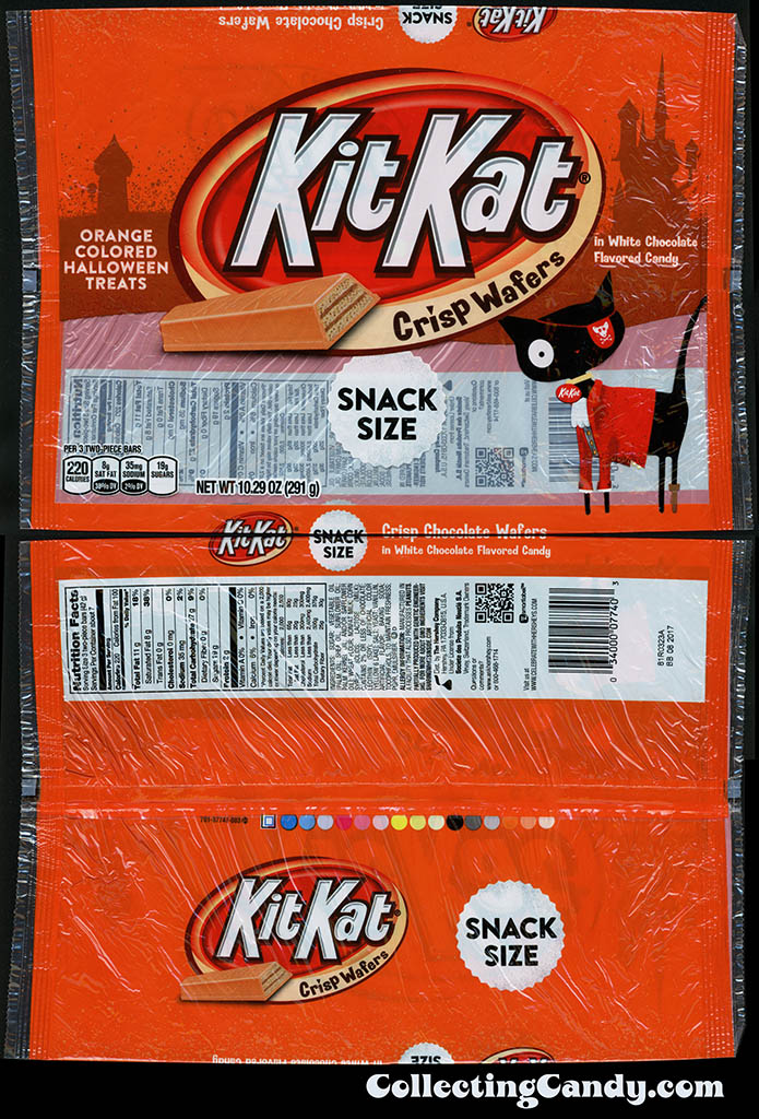Hershey - KitKat Orange White Chocolate - Snack Size - 10_29 oz Halloween candy multi-bag package - October 2016