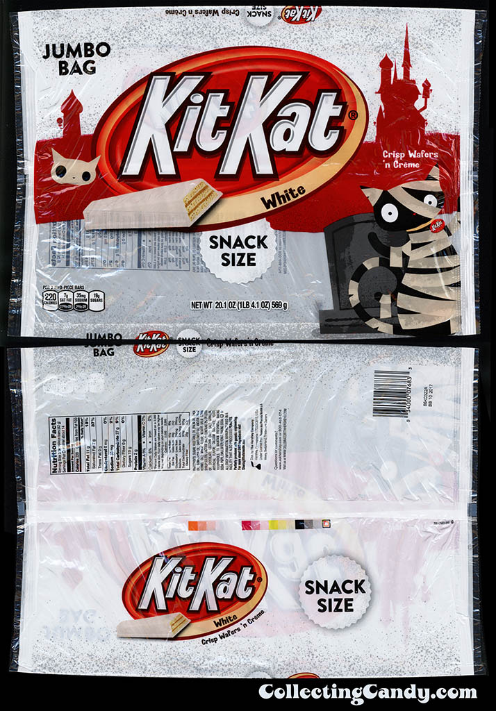Hershey - KitKat White - Snack Size Jumbo Bag - 20_1 oz Halloween candy multi-bag package - October 2016
