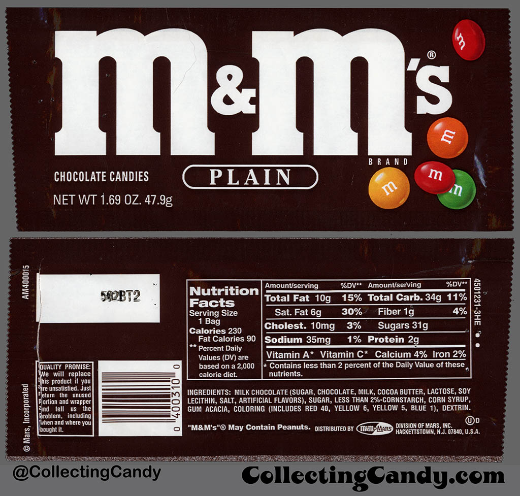 The Chocolate Traveler- M&M Collector: Old school PLAIN M&M bag- Xtra large  3 pounder!